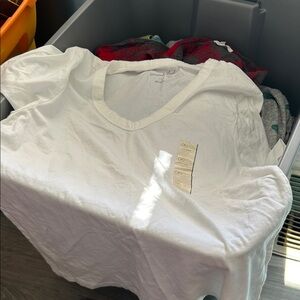 White V-Neck T-Shirt